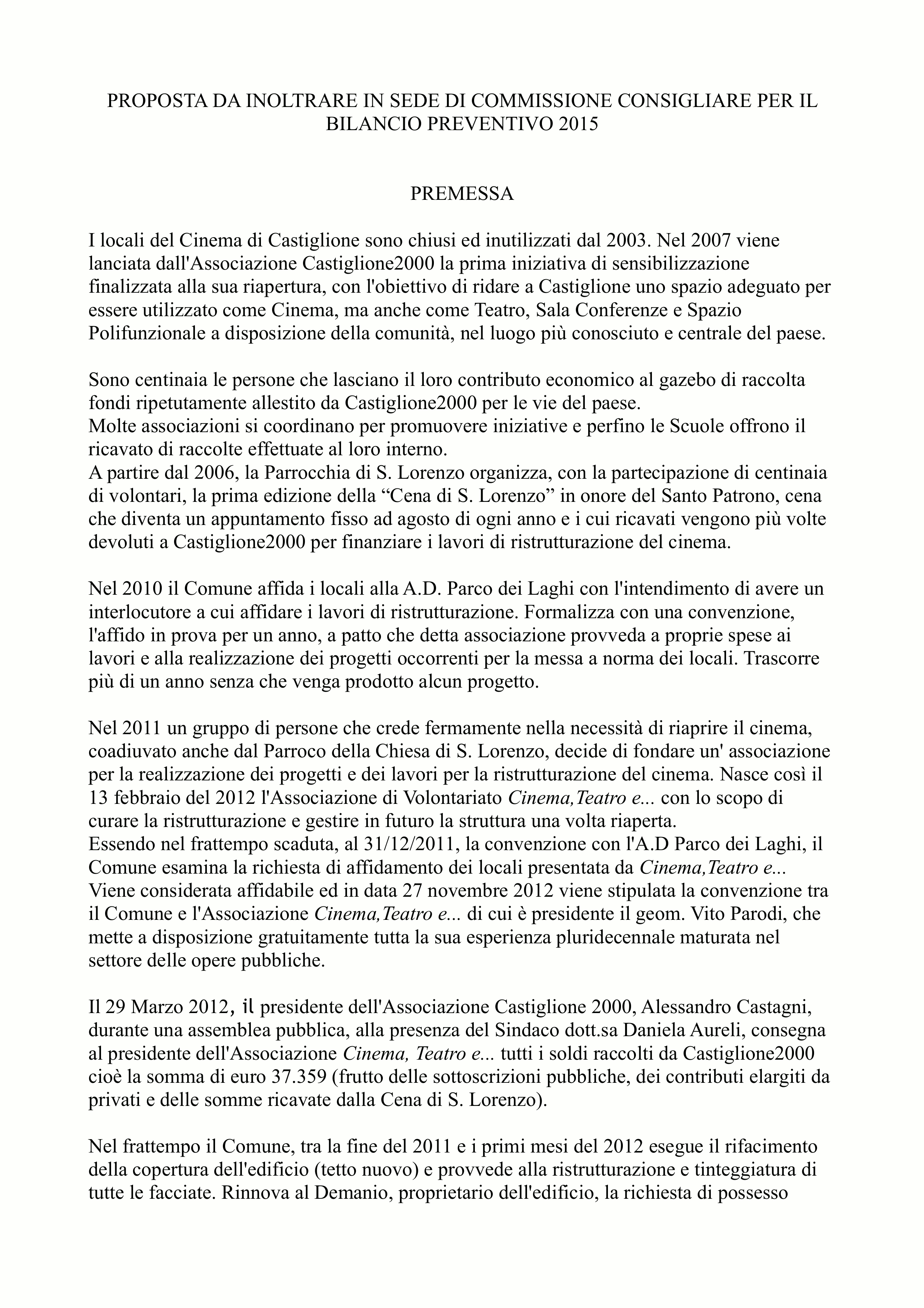 proposta cinema