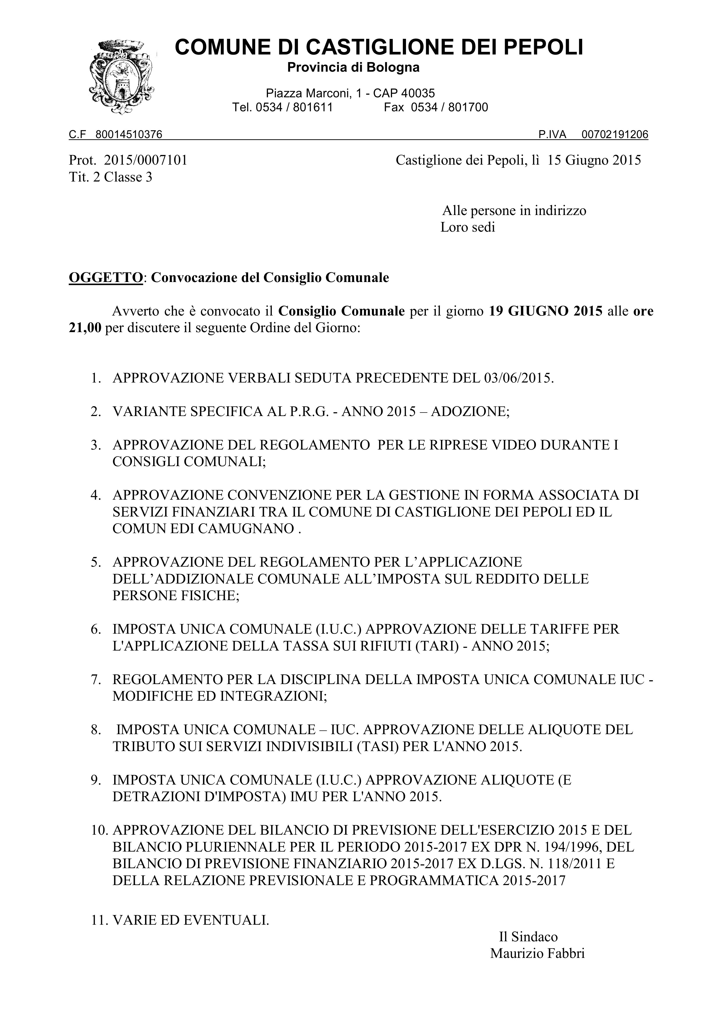 CC 19 giugno 2015