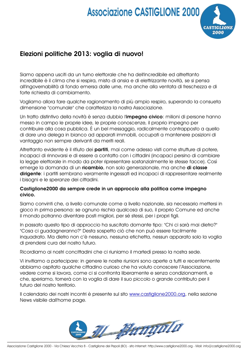Volantino elezioni