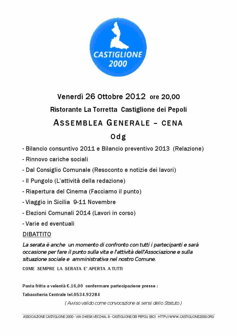 Cena Associazione